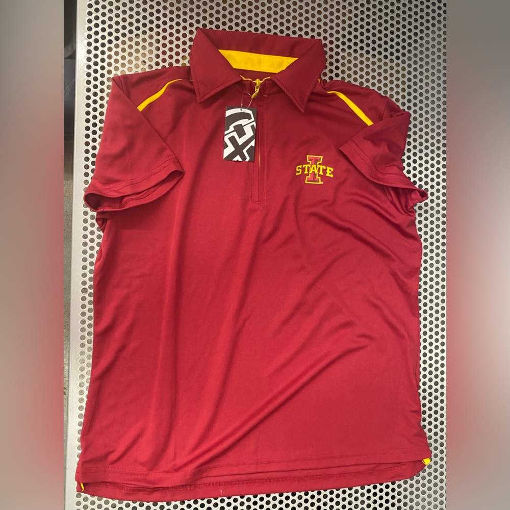 Iowa State Red & Gold Polo with ISU Logo